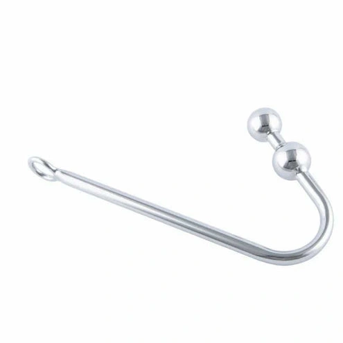 Anal Hooks 4417 Anal Pleasurable Stainless Two Balls Hook Steel 0918